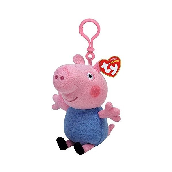 Ty Porte-clés avec cochon George en peluche de Peppa Pig - version anglaise