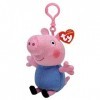 Ty Porte-clés avec cochon George en peluche de Peppa Pig - version anglaise