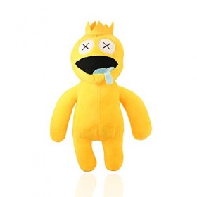Wiztex Rainbow Friends Peluche, 30 cm, jaune, belle peluche, animée, inspirée des fans de Roblox et Rainbow Friends
