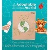 Deluxe Paws Peluche écologique Adoptable World, 100% recyclée Dinosaure 