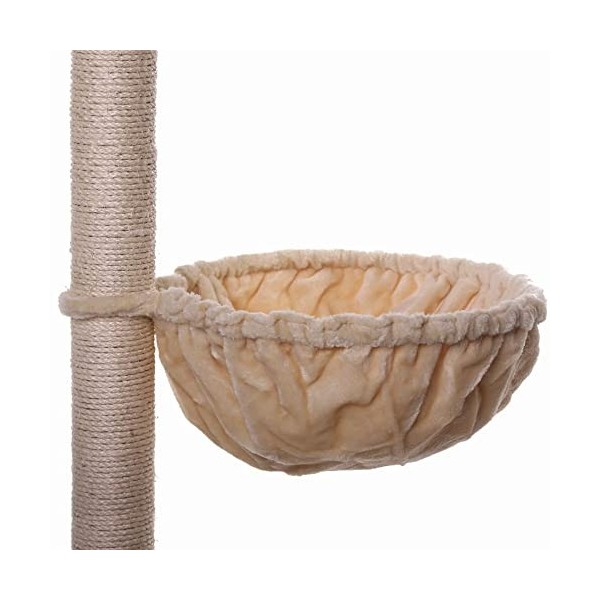 lionto Nid Douillet en Peluche Douce diamètre 40 cm, Profondeur 25 cm Beige