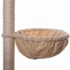 lionto Nid Douillet en Peluche Douce diamètre 40 cm, Profondeur 25 cm Beige