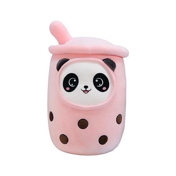 XPJBKC 35 cm Peluche Bubble Tea, Peluche Panda Boba Coussin, Peluche Panda Kawaii Boba Bubble Tea Peluche, Boba Peluche Oreil