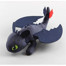 25cm Poupée en Peluche en Dragon Noir Unique，Jouet en Peluche en Dragon Noir Mignon，Oreiller en Dragon Noir comme Cadeau dan