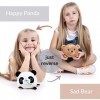 Peluche réversible panda et ours en peluche pour exprimer la bonne humeur triste – Le cadeau comme une pieuvre réversible – J