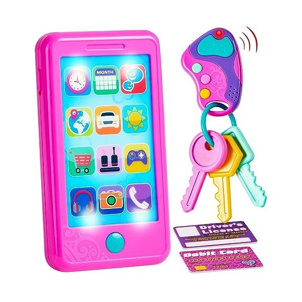 Téléphone portable et jeu de clés pour enfants - faire semblant de jouer à  l'apprentissage et à l'éducation électroniques M1LXP - Cdiscount Jeux -  Jouets