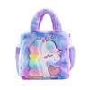 Ynredee Sacs à Main Licorne pour Enfants,Sac a Main Petite Fille,Adorable sac à dos licorne en peluche, mini sac à dos pour f