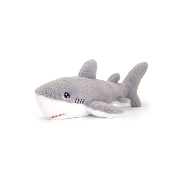 Keel Toys KEELECO - Peluche 100% recyclée - Jouet écologique pour Enfant - Peluche Requin 25cm - SE1013