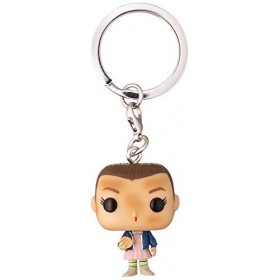 Funko Pop! Keychain: Stranger Things - Eleven With Eggo - No Wig - Stranger Things + Kellogg - Mini-figurine en Vinyle à Co