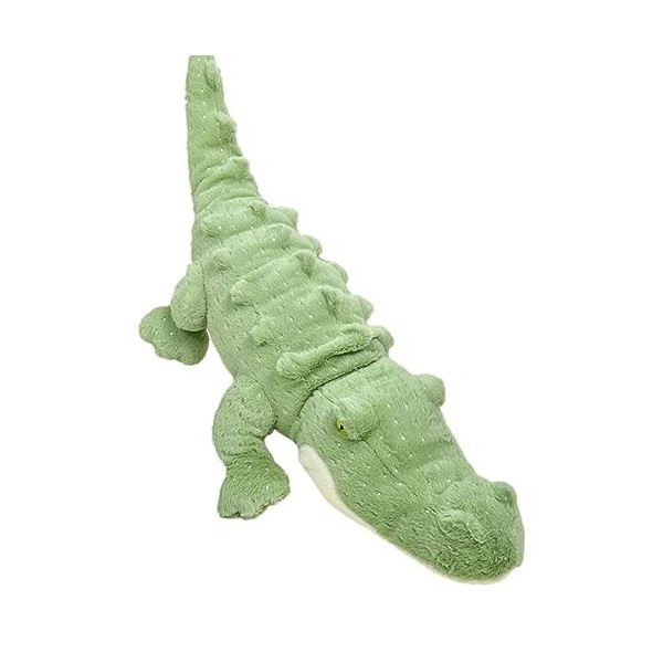 Jouet en peluche crocodile géant vert en forme dalligator, animal en peluche de crocodile kawaii doux et moelleux, jouet en 