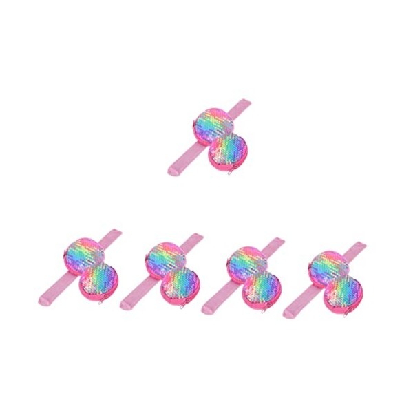 Toyvian 4 Pièces Portefeuille Anneau Pop Jouet De Bracelet De Claque Faveurs du Jour des Enfants Bracelets Claque Silicone Br