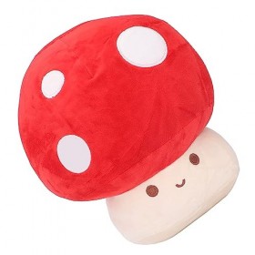 Jouets doreiller en Peluche de Champignon de 23 Cm, Poupée de Champignon Moelleuse en Peluche Cadeaux Animaux en Peluche et 