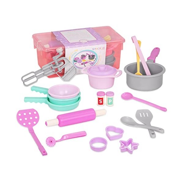Play Circle PlayCircle – Cooking & Baking Kit – Kitchen Toys – Chef Tools – Pretend Play – Ages 3 Years Old & Up – Dinner for