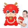 Lambo Poupée Dragon du Nouvel an Chinois | Poupée Dragon en Peluche Traditionnelle Chinoise - Peluche Dragon Festive en Coton
