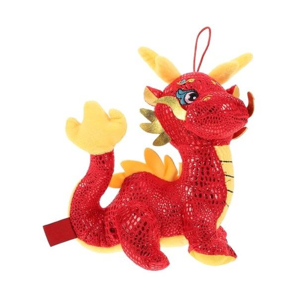 SEWACC Dragon Chinois en Peluche Animal en Peluche 2024 Année du Dragon Mascotte Animal du Zodiaque Jouet en Peluche Dragon O