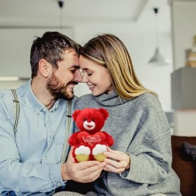 Tioheam Peluches dours Mignons, Ours en Peluche en Peluche | Ours en Peluche avec cœur Rouge - Cadeaux de décoration de Sain