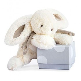 Doudou et Compagnie - Doudou Lapin Bonbon - Boite Cadeau - Bleu - 16 Cm - Doux - Idée Cadeau de Naissance Fille et Garçon - G