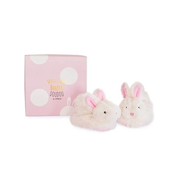 Doudou et Compagnie - Doudou Lapin Bonbon - Boite Cadeau - Bleu - 16 Cm - Doux - Idée Cadeau de Naissance Fille et Garçon - G