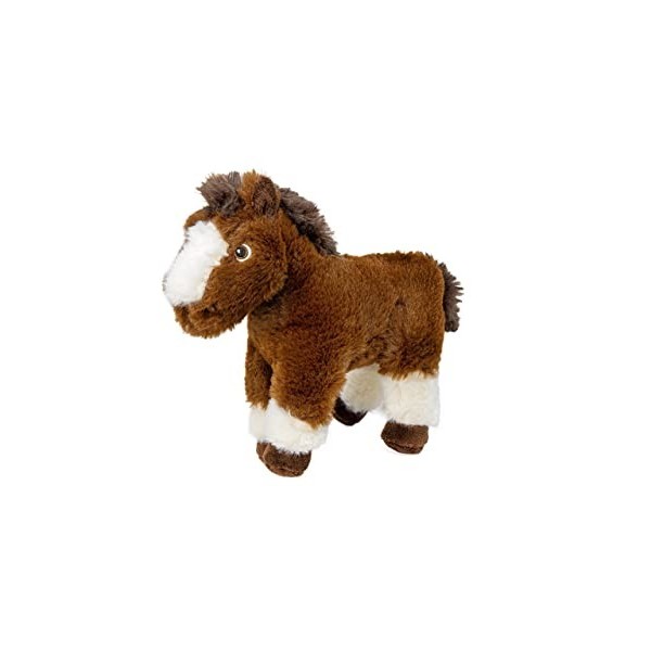 Cheval en peluche durable - 20 cm - 2 couleurs au choix - 100 % recyclé - Marron foncé