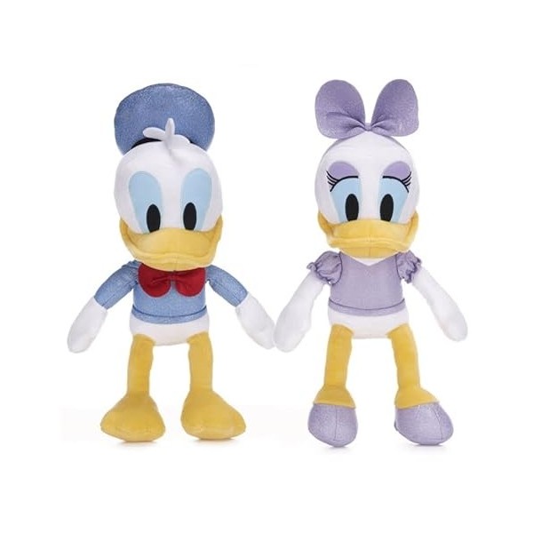 Peluche douce Disney Donald Daisy - 25,4 cm - 100 ans de merveille - Motif marguerite