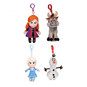 Whitehouse Leisure Frozen II Lot de 4 jouets en peluche avec clip 12,7 cm – Sven, Olaf, Elsa et Anna