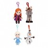 Whitehouse Leisure Frozen II Lot de 4 jouets en peluche avec clip 12,7 cm – Sven, Olaf, Elsa et Anna