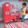 KidKraft Cuisine Enfant en Bois Vintage Rouge, Dinette avec téléphone, Jeu dimitation, Jouet Enfant dès 3 Ans, 53173