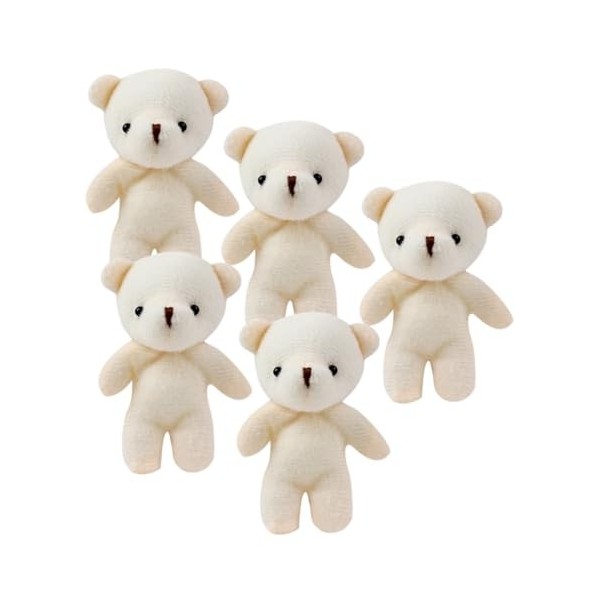 Toyvian 5 Pièces Mini Ours Ours Doux Poupée Animal Doux Poupée en Peluche Jouet Enfants Cadeaux De Noël Peluches Ours en Pelu