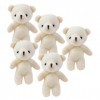 Toyvian 5 Pièces Mini Ours Ours Doux Poupée Animal Doux Poupée en Peluche Jouet Enfants Cadeaux De Noël Peluches Ours en Pelu