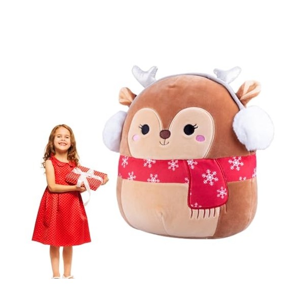 Cipliko Jouet Animal en Peluche d’élan en Peluche de Noël - Peluche Animale de Renne en Peluche de Noël | Décoration en Peluc