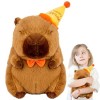 Disuacs Animal en Peluche Capybara,Peluche Capybara | Capybara en Casquette danniversaire | Capybara en Peluche Capybara, po