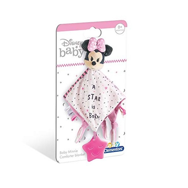 Clementoni- Minnie Disney Baby Doudou et Peluches d’éveil et de Premier âge-100% Lavable en Machine, 0 Mois et Plus, 17344, M