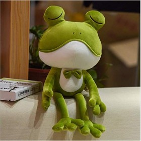 LAARNT 38cm Grenouille Vert en Peluche Mignon，Poupée en Grenouille Vert，Oreiller en Peluche，Cadeaux pour Filles garçon Enfant