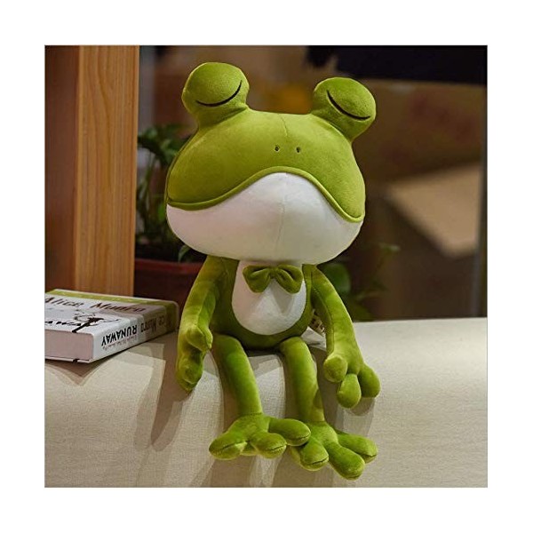 LAARNT 38cm Grenouille Vert en Peluche Mignon，Poupée en Grenouille Vert，Oreiller en Peluche，Cadeaux pour Filles garçon Enfant