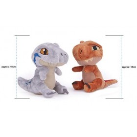 Posh Paws-Une Peluche Jurassic World de 18 cm – Veuillez Noter : Un vélo T-Rex ou Bleu Layette Sera sélectionné au Hasard et 