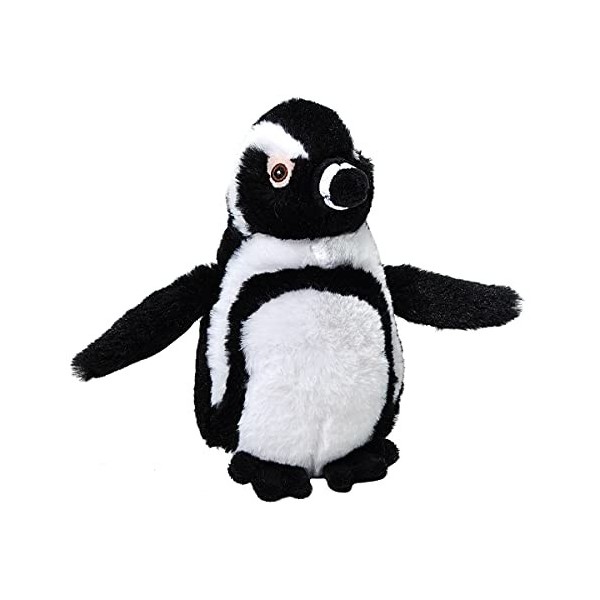 Wild Republic Ecokins Mini Pingouin à Pieds Noirs, Animal en Peluche 20 cm, Jouets Écologiques, Cadeaux pour Bébés, Fabricati