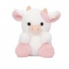 LAARNT Kawaii Rose Boeuf Jouet en Peluche, Doudou Vache LaitièRe Animal en Peluche Bovins Veau Poupe Ornement Oreiller à Câli