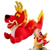 Dragon en peluche du Nouvel An, animal en peluche dragon avec cornes - Mascotte de lannée du dragon 2024 - Jouet en peluche 