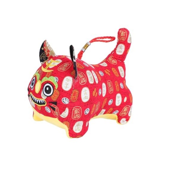 NOLITOY 1 PC Année du Tigre Poupée Enfant Jouet Kidcraft Playset Rouge Oreiller Enfant Cadeaux Trucs Animaux Enfants Jouets E