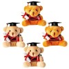 ERINGOGO 4 Pièces Poupée Ours Grad Cadeau De Fête De Remise des Diplômes Bouquet De Graduation Ours Ornement Dours en Peluche