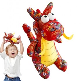 MEFFEE Jouet en Peluche Dragon Douce, Poupées D’Oreiller Dragon pour Enfaants, Compagnons Câlins Dragon, Jouets D’Animaux en 