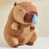 TROONZ Peluche Capybara - Peluches Capybara Douces Oreiller d’Animaux en Peluche Mignons,Poupée Animale de Dessin animé exqui