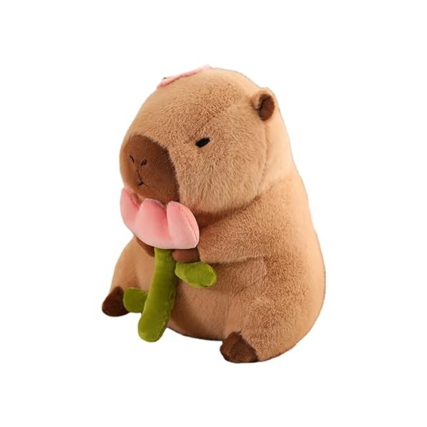 Veeteah Jouet en Peluche Capybara, Jouet en Peluche Doux réaliste de Capybara, Jouet doreiller en Peluche danimal en Peluch