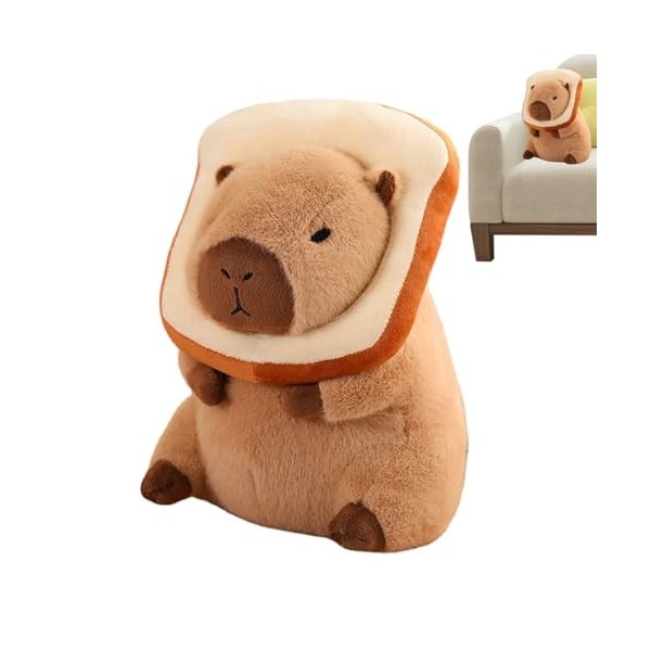 Veeteah Jouet en Peluche Capybara, Jouet en Peluche Doux réaliste de Capybara, Jouet doreiller en Peluche danimal en Peluch