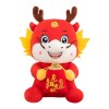 Qumiuu Jouet Dragon Chinois en Peluche | 2024 Année de la Mascotte du Dragon,Animal en Peluche Dragon 3D, Peluches de Mascott