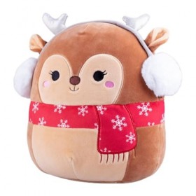 biteatey Oreiller en Peluche d’élan, Oreiller d’élan en Peluche, Poupée en Peluche de cerf de noël Douce et Portable, Renne e