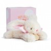 Doudou et Compagnie - Doudou Lapin Bonbon - Boite Cadeau - Rose - 16 Cm - Doux - Idée Cadeau de Naissance Fille et Garçon - G