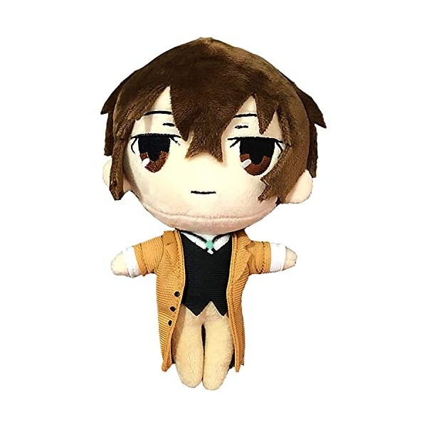 Bungo Stray Dogs Oreiller en peluche avec personnages Dazai Osamu Anime Dessin animé mignon Oreiller en peluche douce pour le