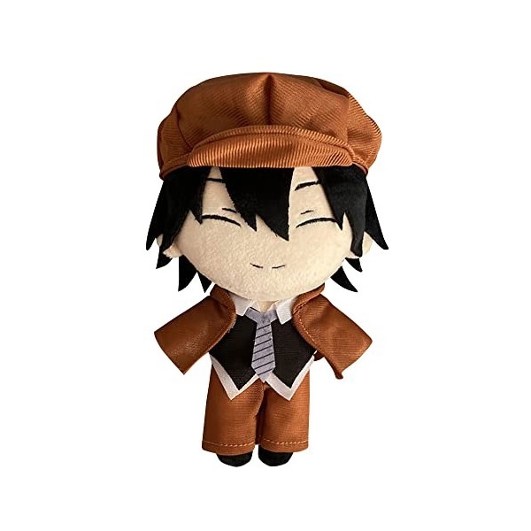 Bungo Stray Dogs Oreiller en peluche avec personnages Dazai Osamu Anime Dessin animé mignon Oreiller en peluche douce pour le