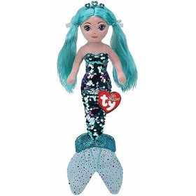 Ty Toys TY 2107 TY Aqua Sirène à Paillettes Bleu Taille Standard